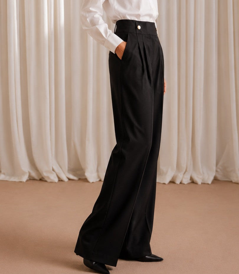 The Kensington Gold-Button Pants