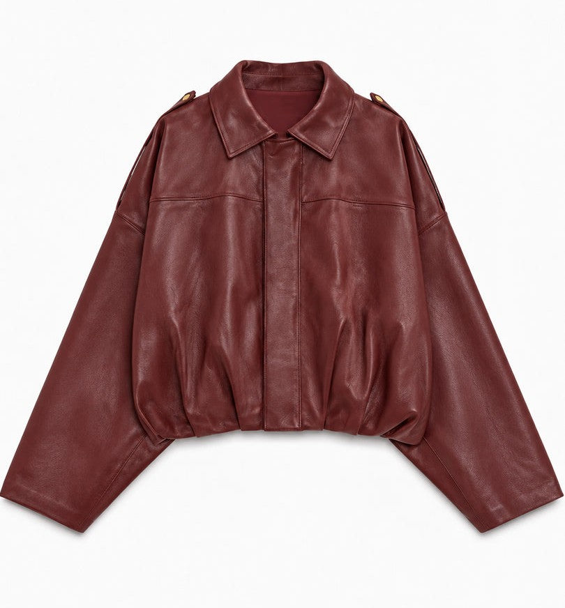 The Mayfair Burgundy Leather Jacket