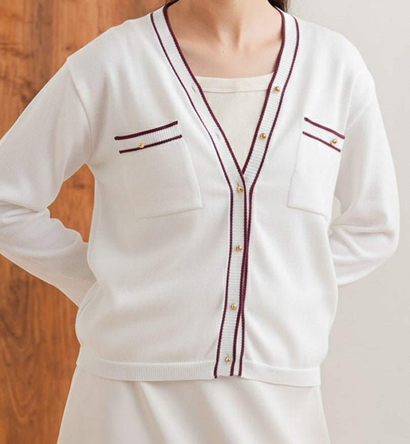 The Kensington Contrast-Trim Sweater