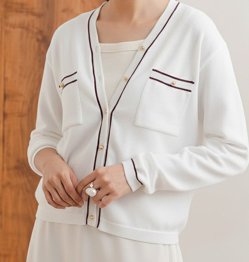 The Kensington Contrast-Trim Sweater