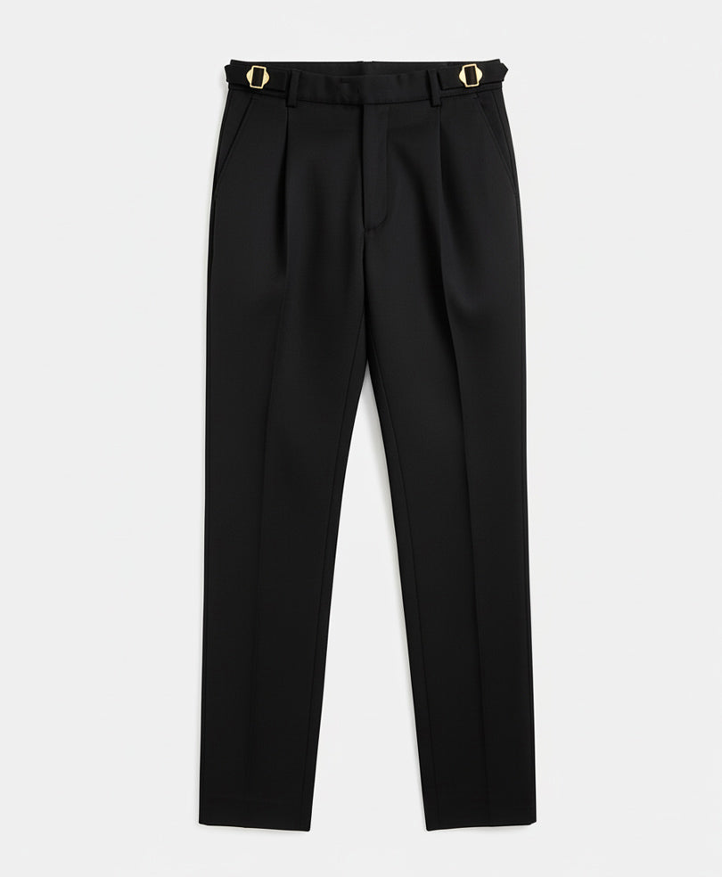 The Tailored Side-Buckle Ankle Pants