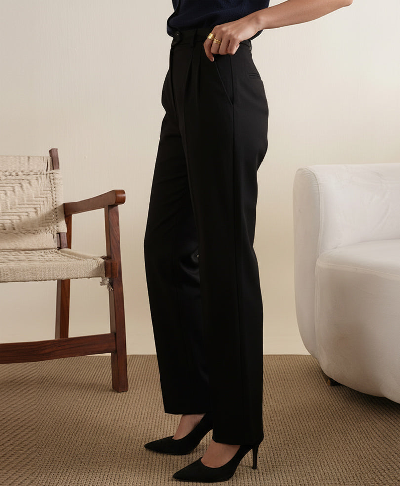 The Tailored Side-Buckle Ankle Pants
