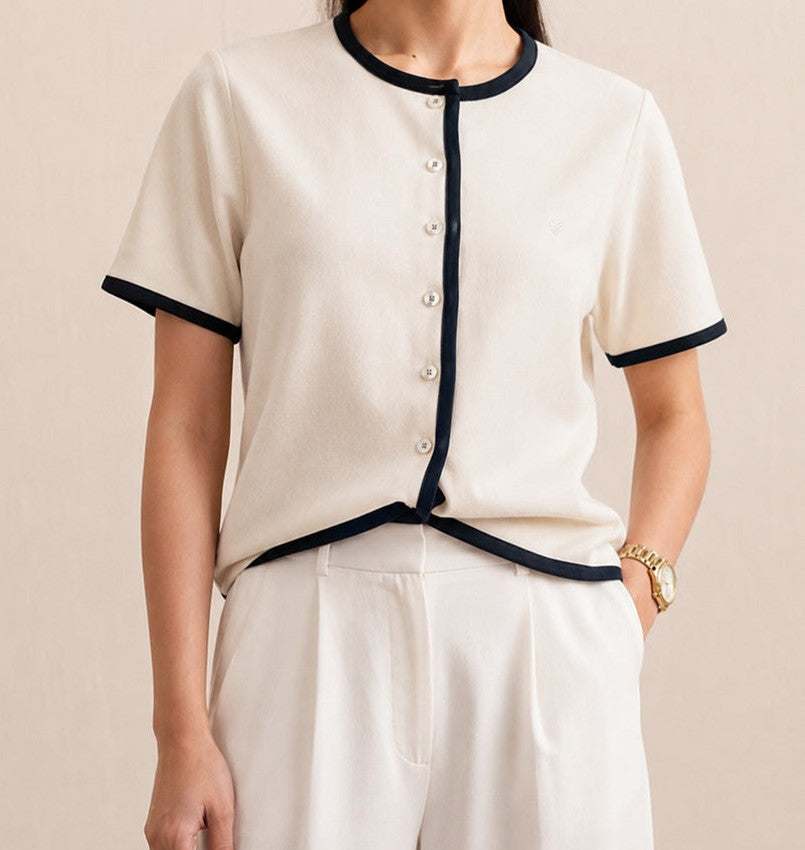 The Ivory & Noir Parisian Top