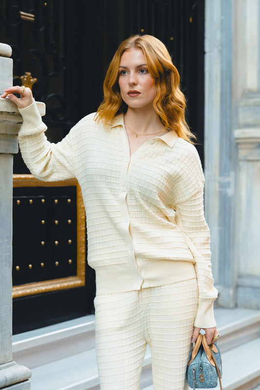 The Lumina Grid Knit Top