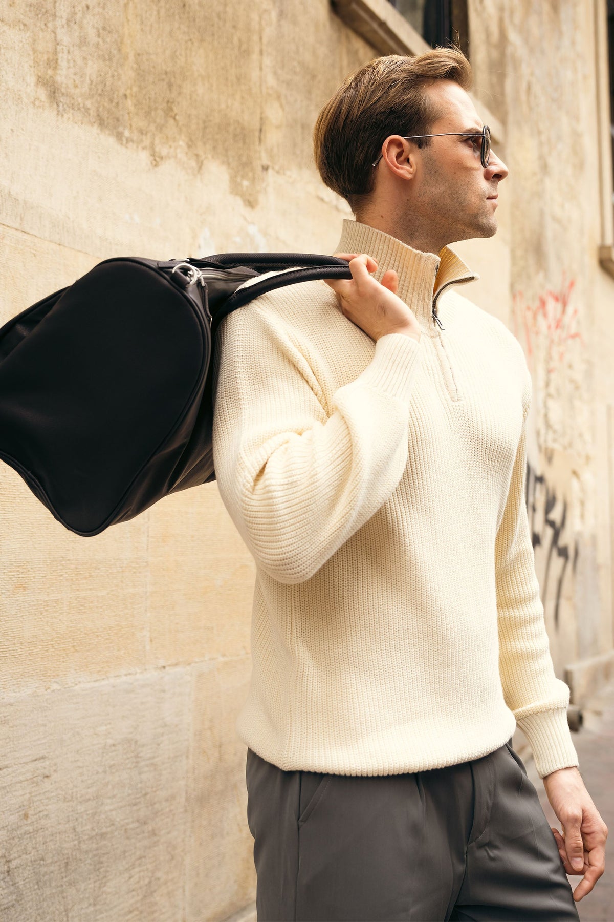 Heritage Ivory Half-Zip Sweater
