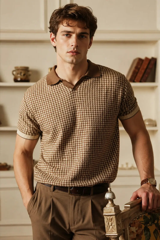 Monaco Houndstooth Polo