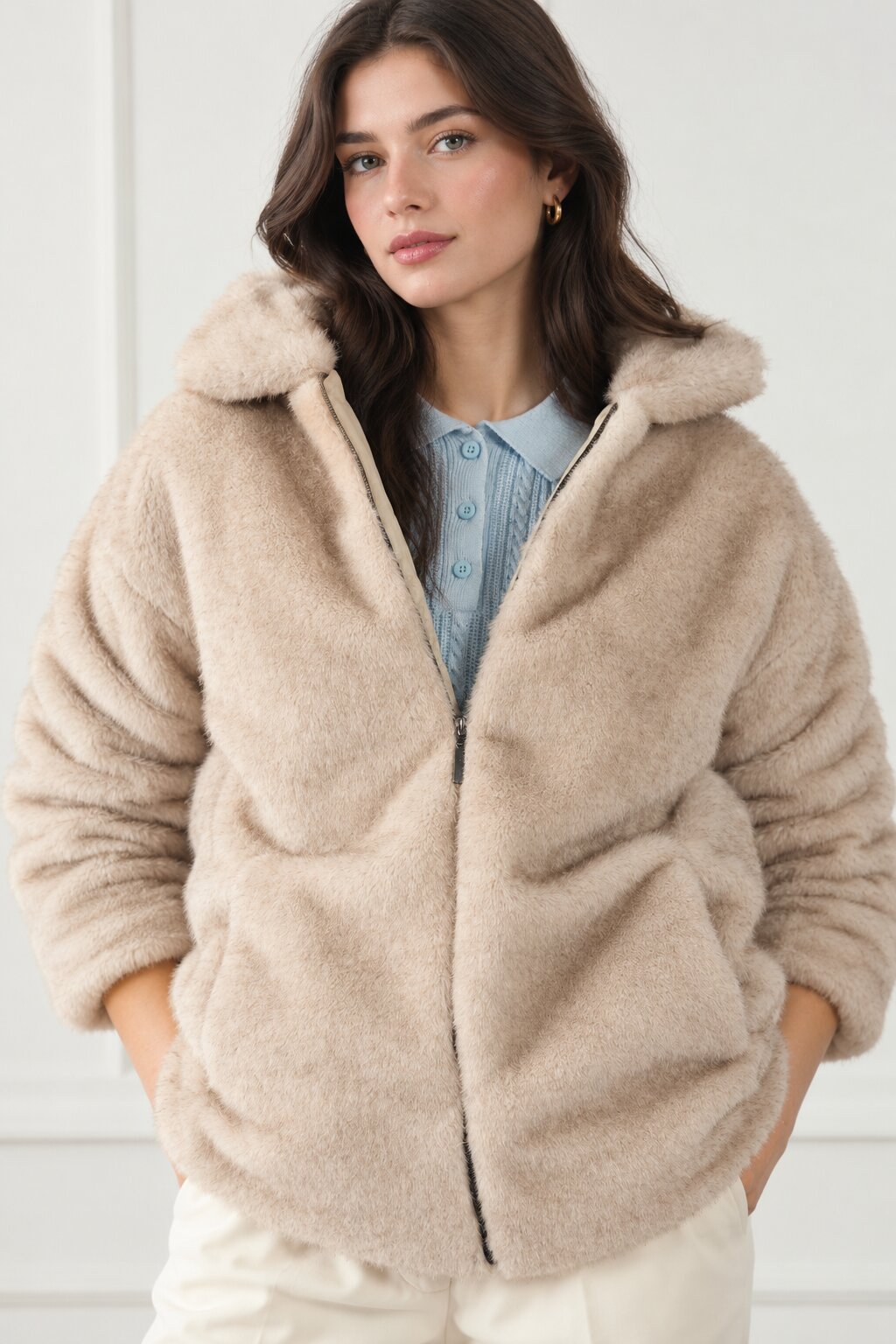 The Aspen Faux-Fur Zip-Up Jacket