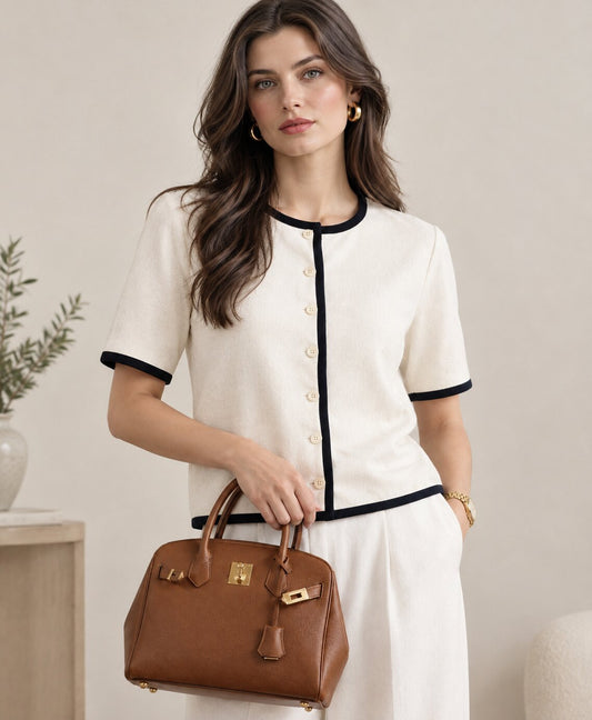 The Ivory & Noir Parisian Top