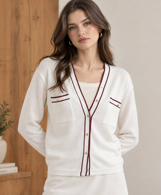 The Kensington Contrast-Trim Sweater