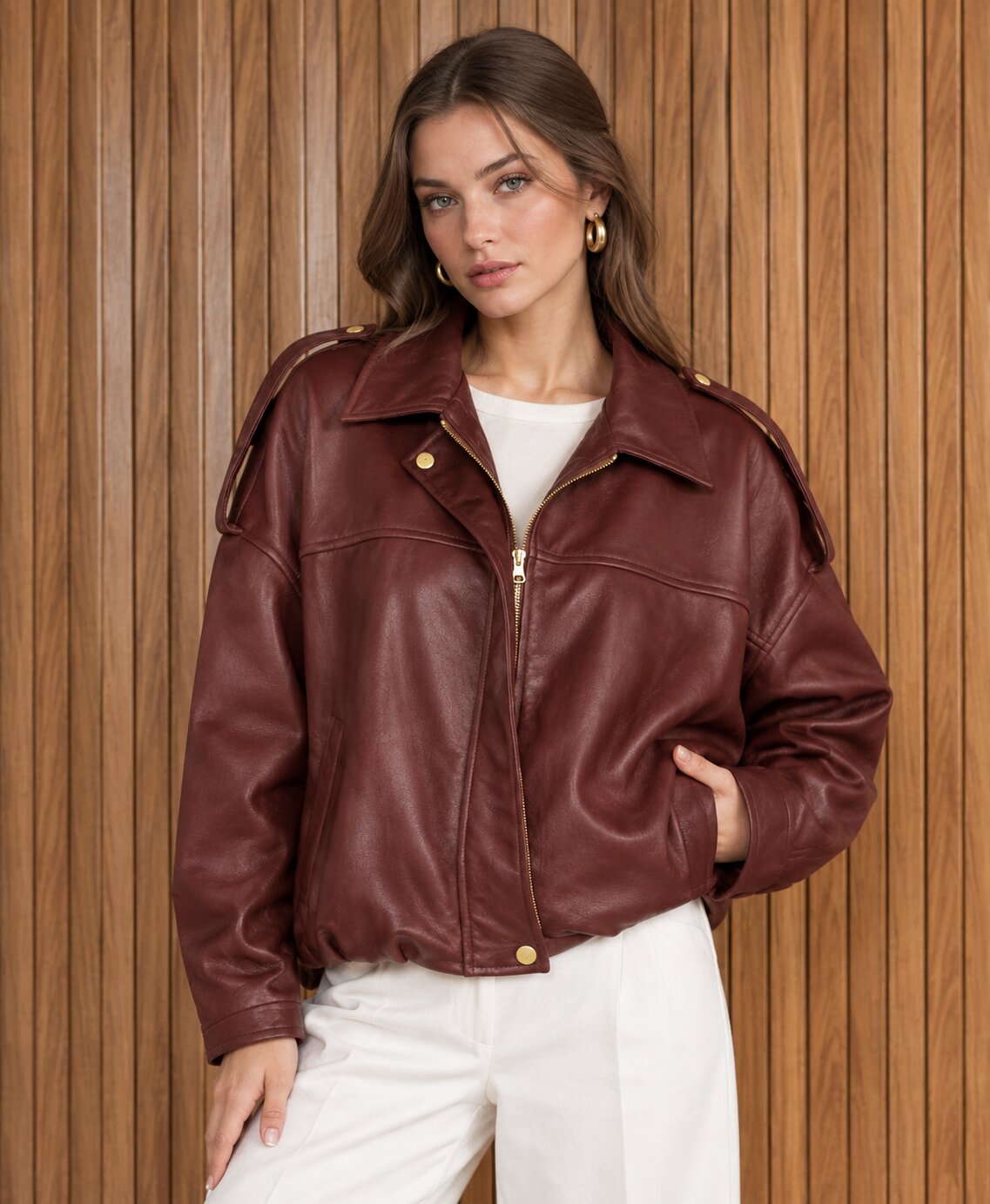 The Mayfair Burgundy Leather Jacket