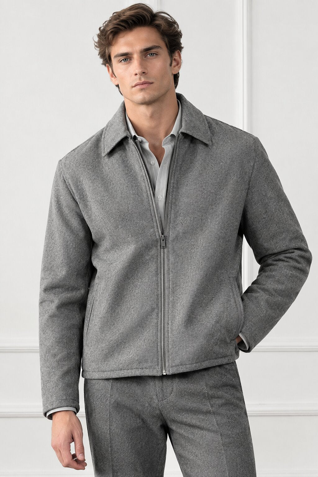 Windsor Grey Wool Jacket