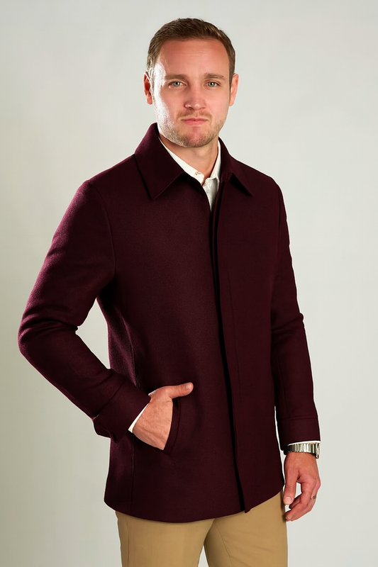 The Burgundy Beaufort Coat