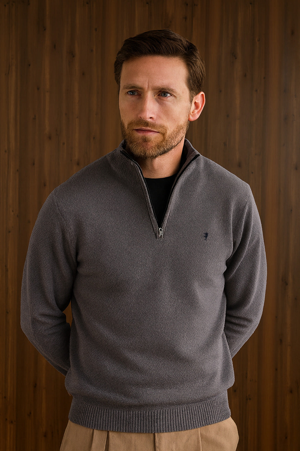Alpine Heather Zip Sweater