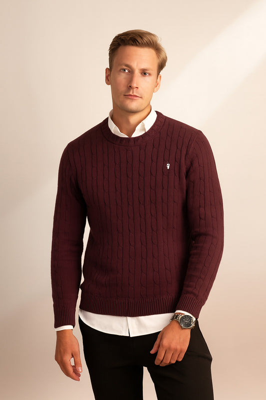 Highland Burgundy Sweater