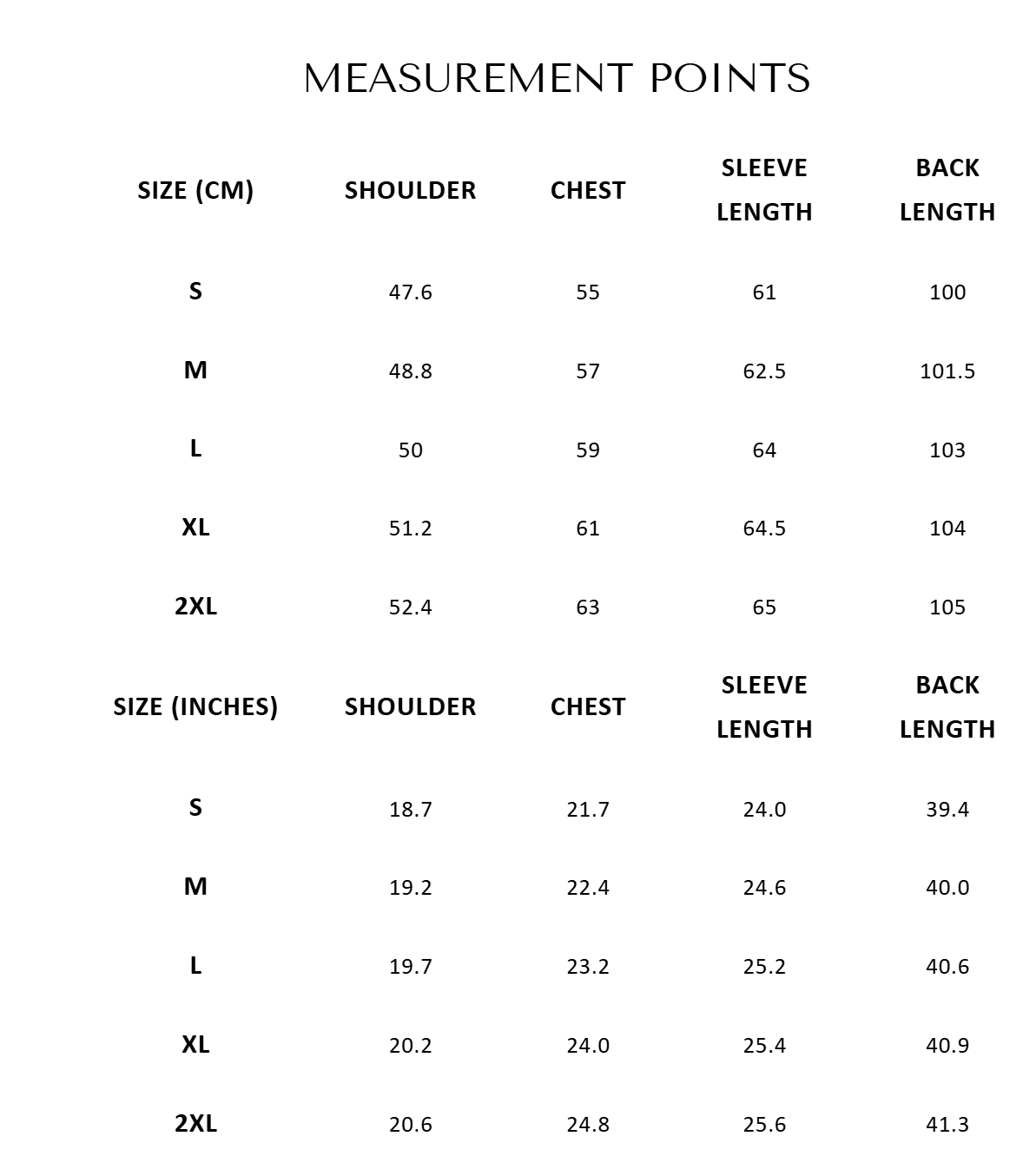 Size Guide