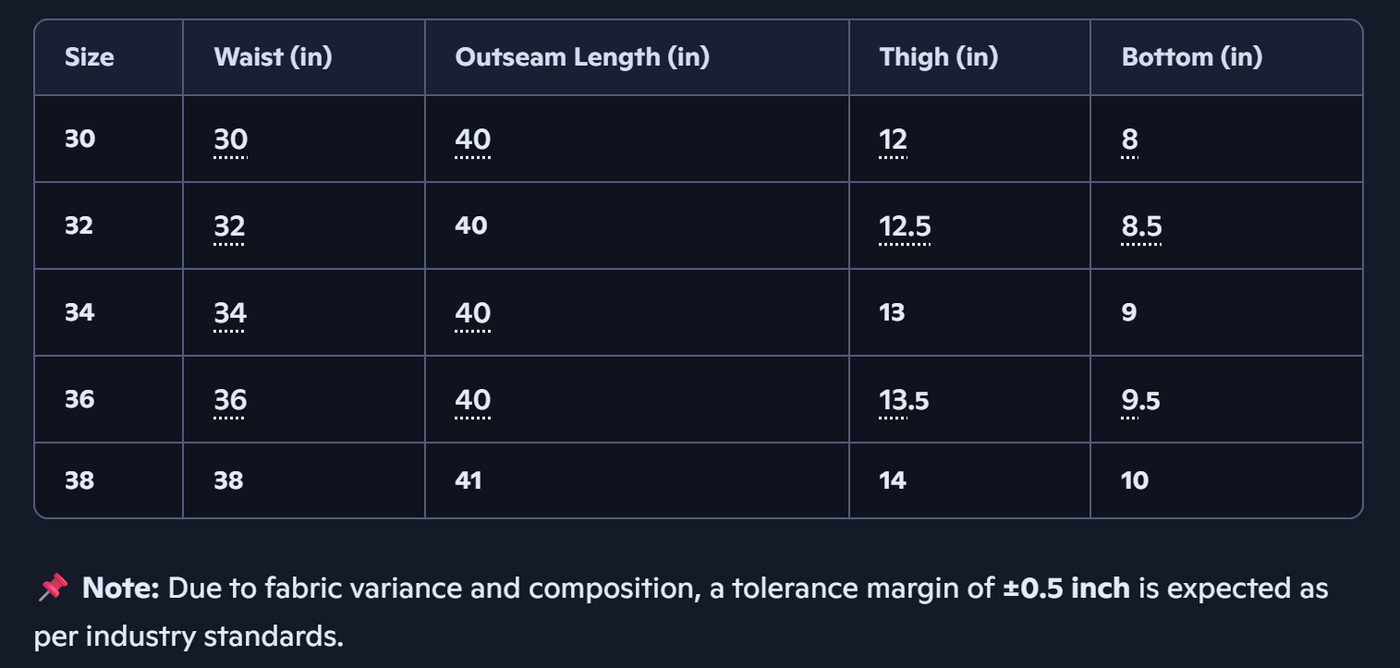 Size Guide