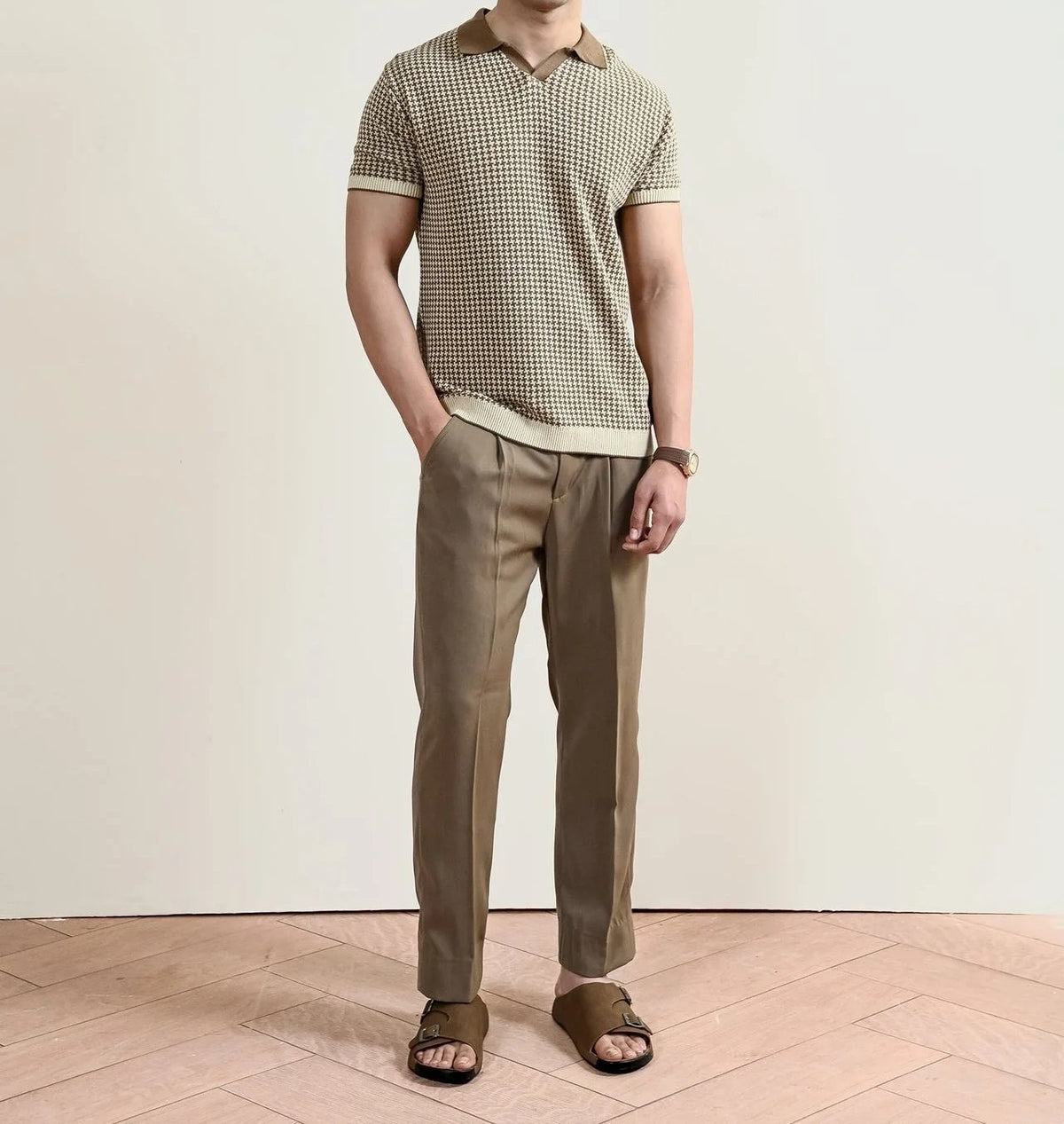 Monaco Houndstooth Polo