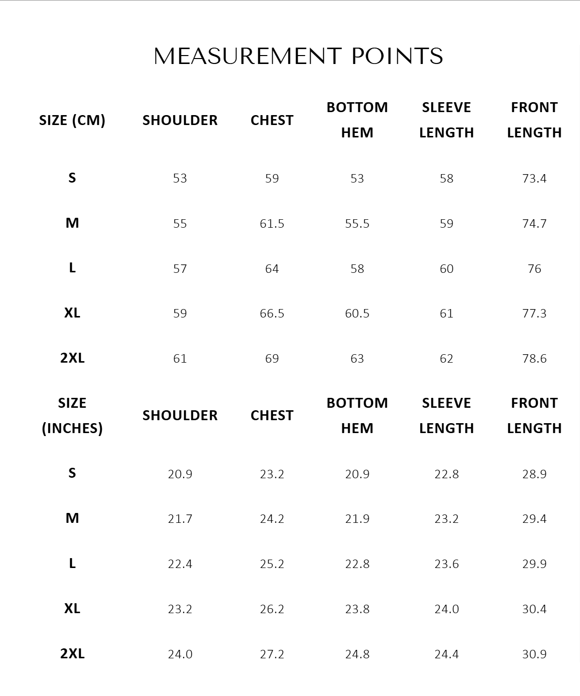 Size Guide