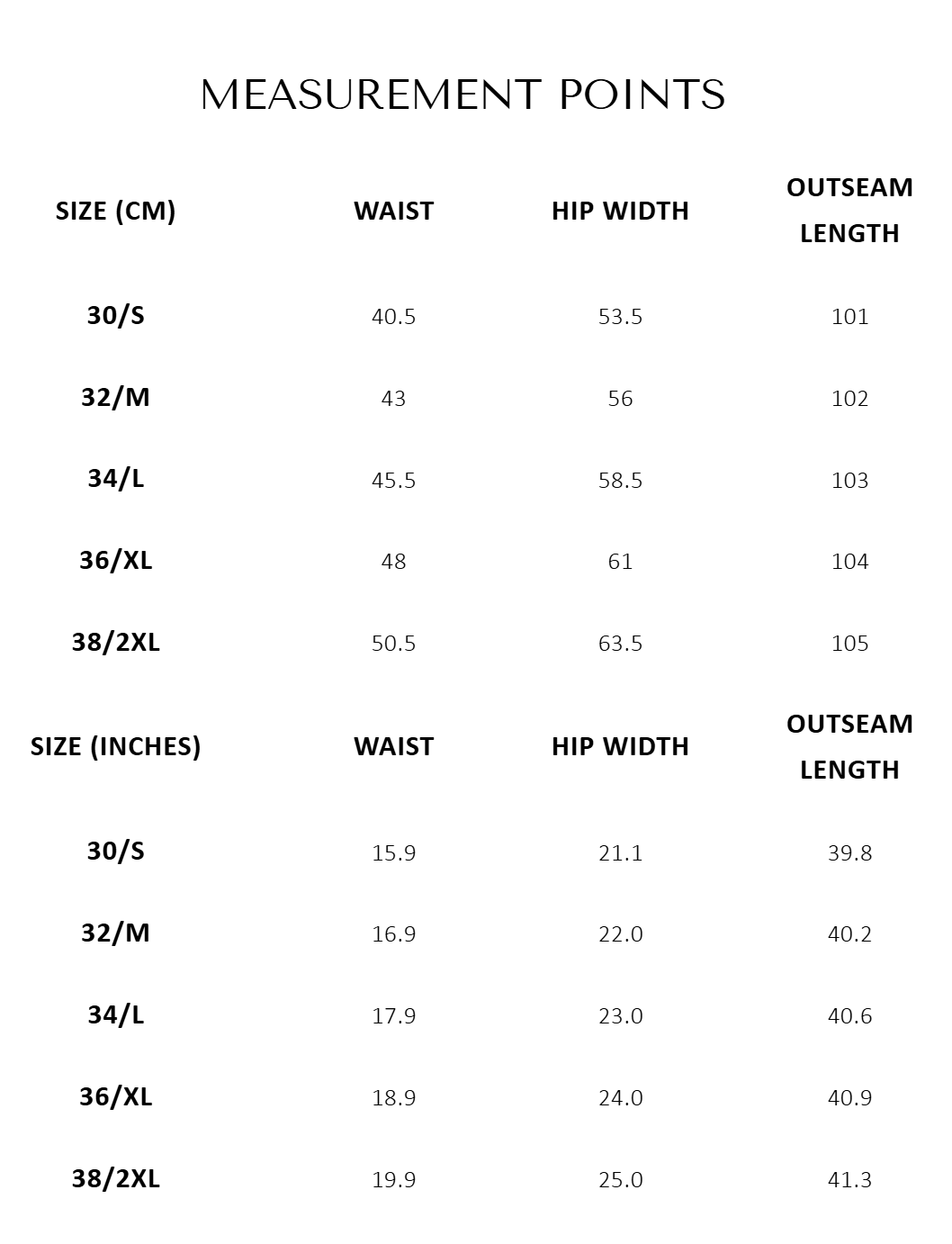Size Guide