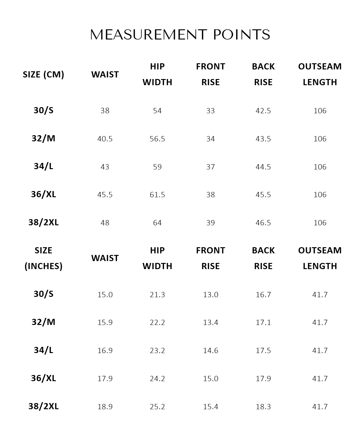 Size Guide