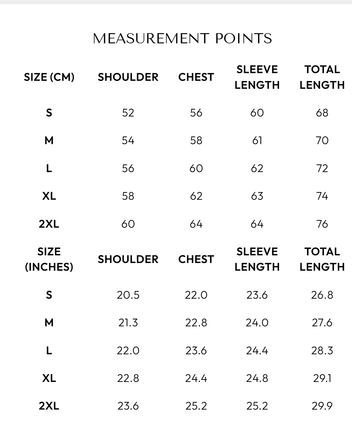 Size Guide